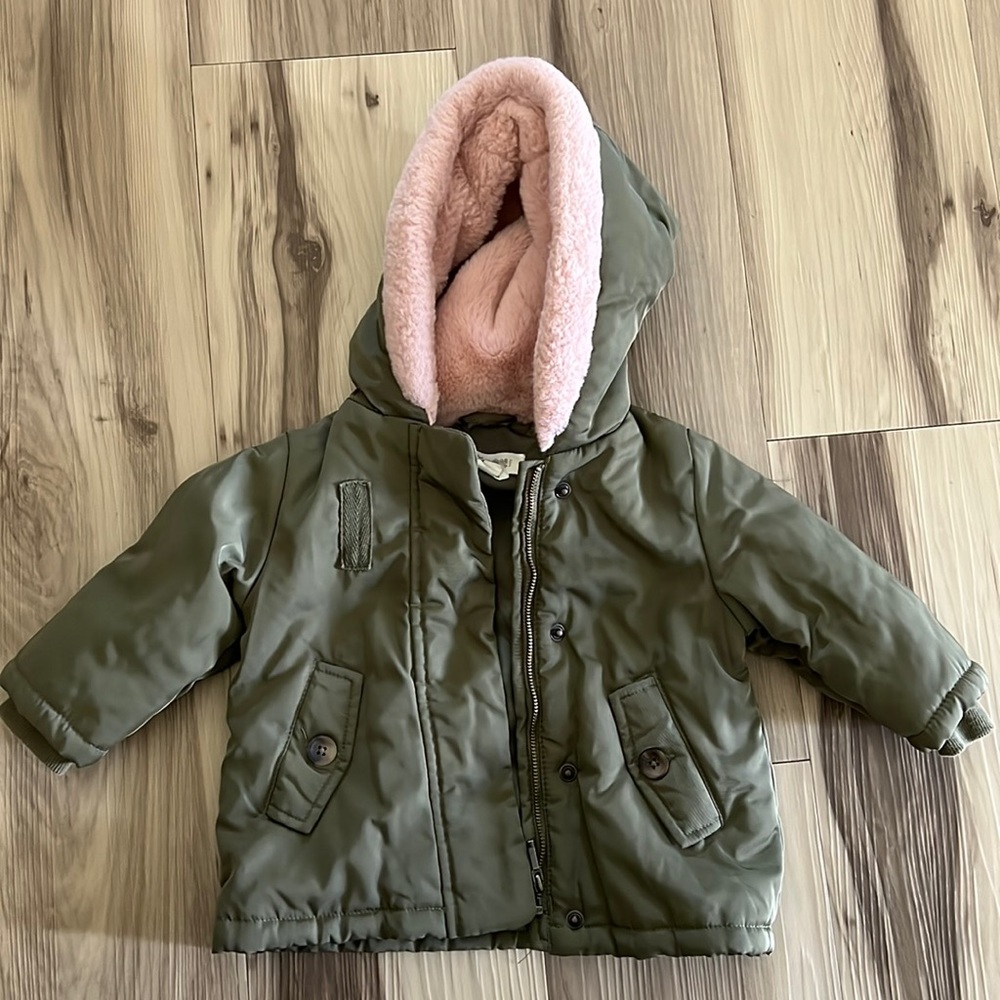 3/$20 bundle Green and Pink Gymboree Baby Girl’s winter coat, 6-12 months